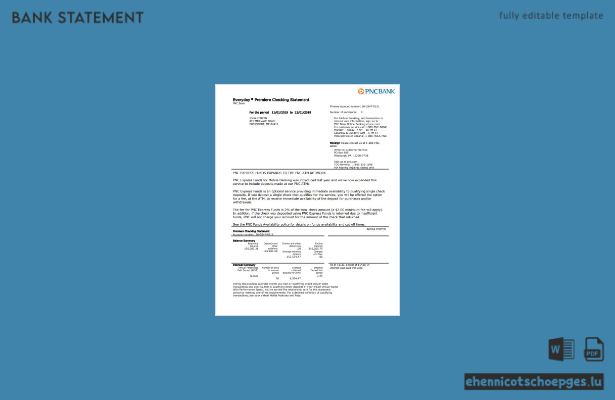 USA PNC Bank – Beispiel eines Adressnachweises (Wortvorschau)
